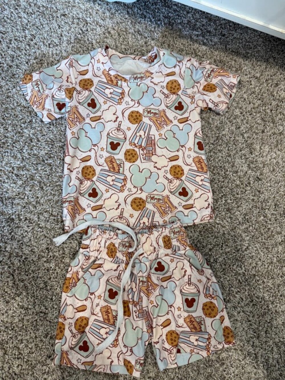 NWOT Disney SNACKS Matching Set | Size 2T